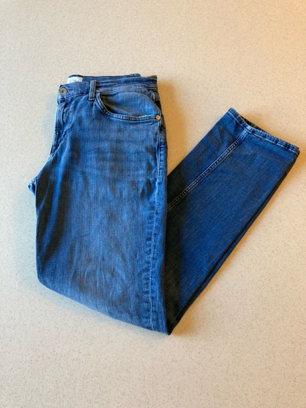 Hudson Blake Slim Straight Jeans Blue Denim Women Size 34